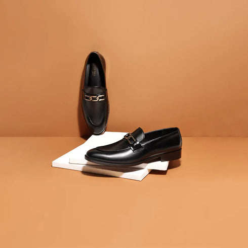 Imperial Black Loafer – Premium Leather Slip-On Shoes for Men