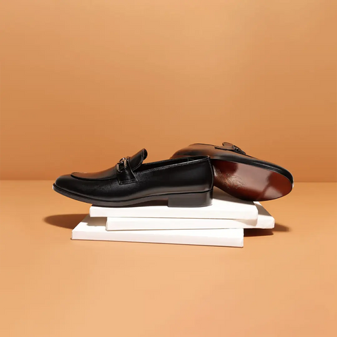 Imperial Black Loafer – Premium Leather Slip-On Shoes for Men