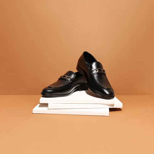 Imperial Black Loafer – Premium Leather Slip-On Shoes for Men